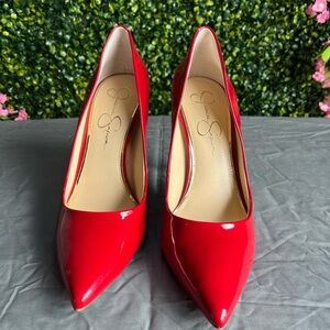Jessica Simpson Red Patent Leather Heels